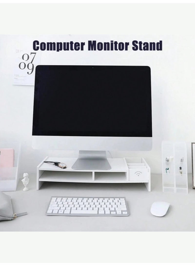Valiant Glow Monitor stand riser | Laptop stand with storage drawer | Desktop storage and keyboard organizer | Computer desk stand | Office and study use | Multifunctional monitor riser - Image 3